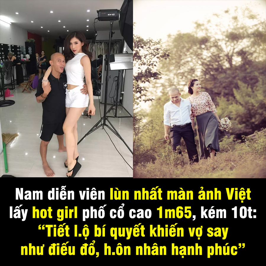 Nam diễn viên lùn nhất màn ảnh Việt lấy hot girl phố cổ cao 1m65, kém 10t: “Tiết l.ộ bí quyết khiến vợ say như điếu đổ, h.ôn nhân hạnh phúc”